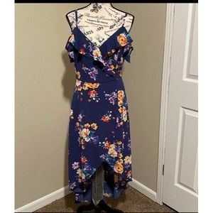 NWT By & By Floral Dress Print Bubble Crepe Sz 5